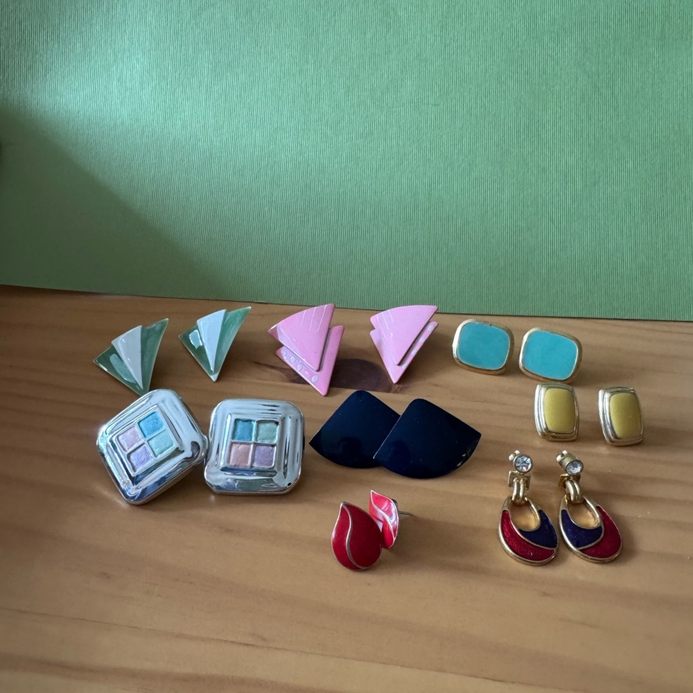 60s-70s Vintage Statement Earrings